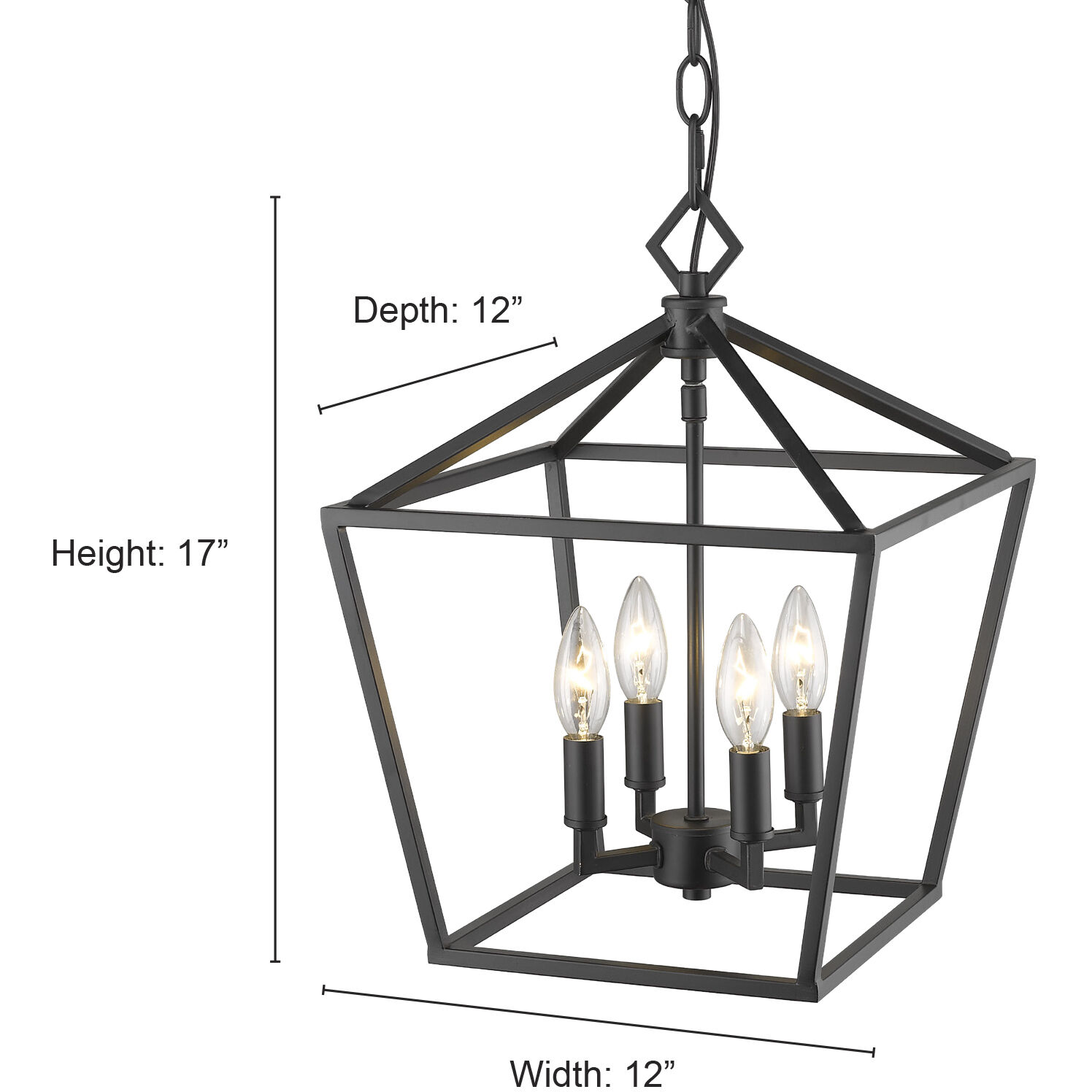 Corona 4 Light 12 inch Vintage Gold Pendant Ceiling Light